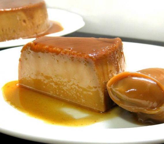 Flan de dulce de leche