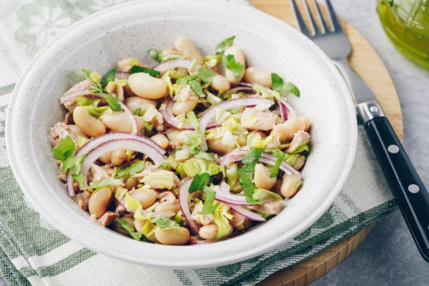 Ensalada de alubias y pollo