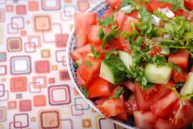 Ensalada de tomates y pepino