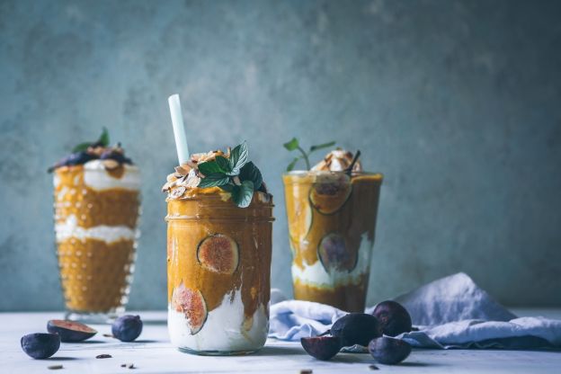 Smoothie de avena y mantequilla de cacahuete