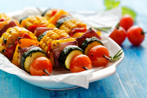 Brochetas de vegetales