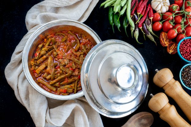 Judías verdes en salsa de tomate