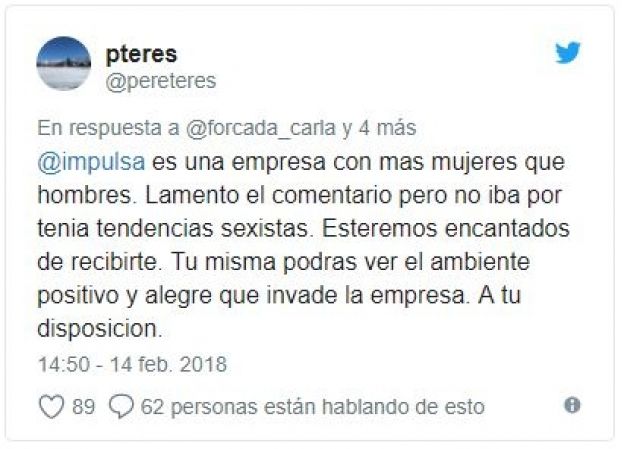 Finalmente, la empresa respondió lo siguiente: