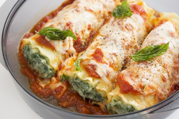 Cannelloni a la crema de alcachofa