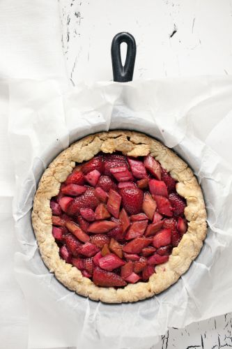 Tarta rústica de fresas