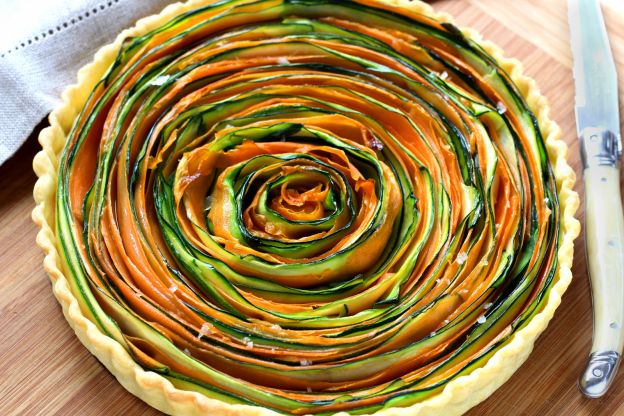 Tarta espiral de verduras