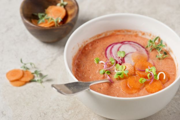 Gazpacho de zanahoria y rábano