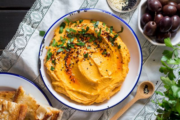 Hummus de cúrcuma