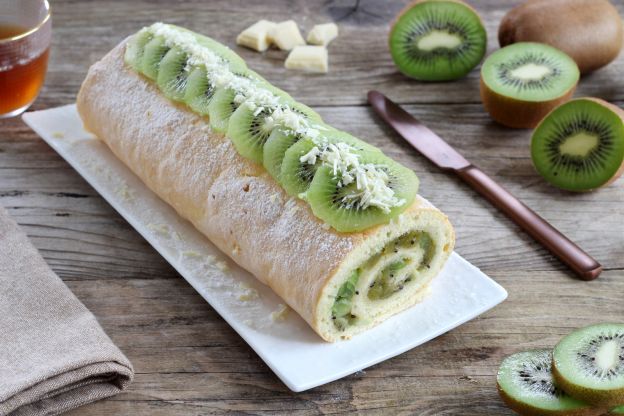 Rollo de kiwi bajo en carbohidratos