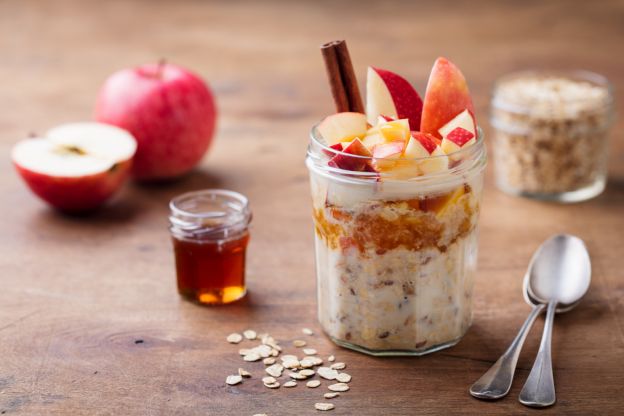 Avena con miel y manzana