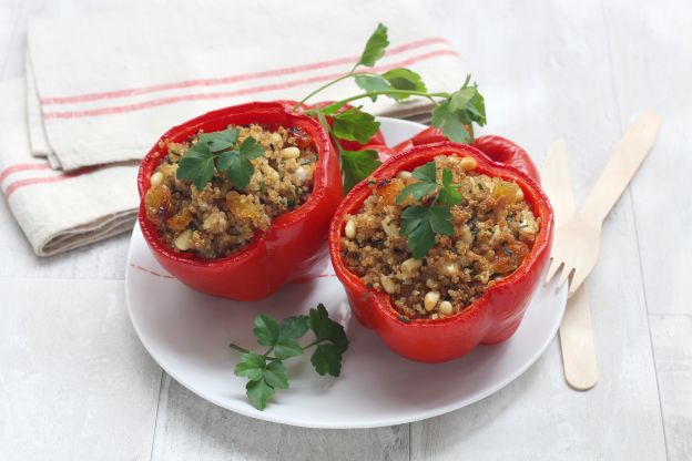 Pimientos rellenos de quinoa