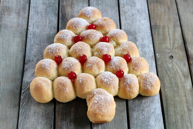 Brioche de árbol de navidad