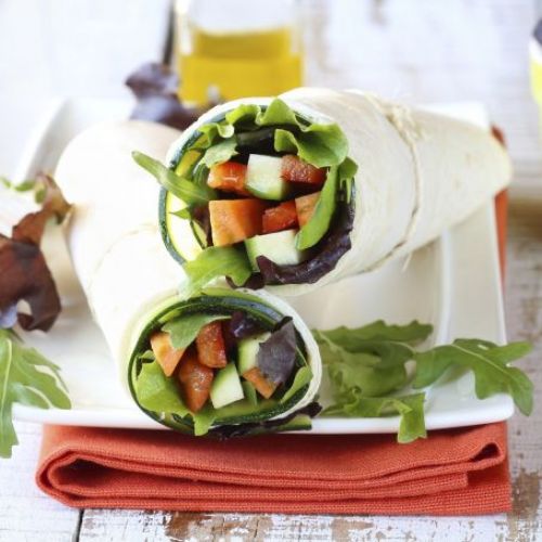 Wraps de salmón ahumado