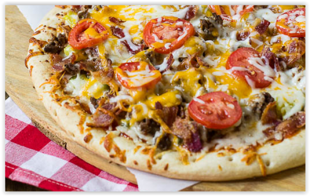 60. Pizza cheeseburger