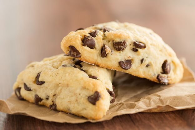 Scones con chispas de chocolate