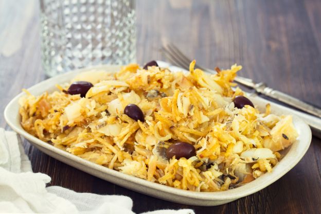 Bacalao desmigado con patata