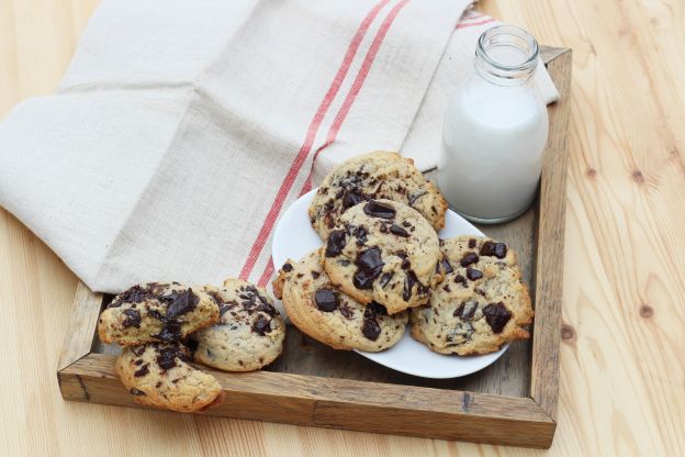 Galletas con pepitas de chocolate y caramelo