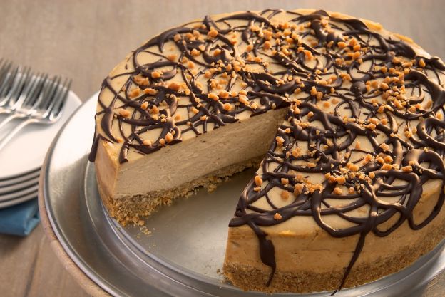 Tarta de queso y crema de cacahuate