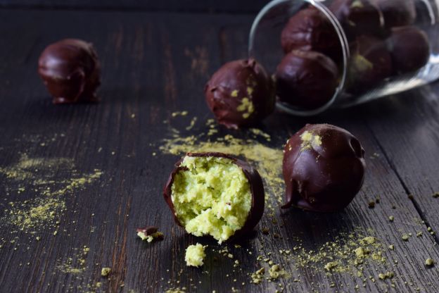 Bolitas de coco y matcha