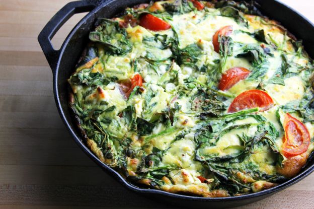 Frittata al horno con ricotta y espinacas