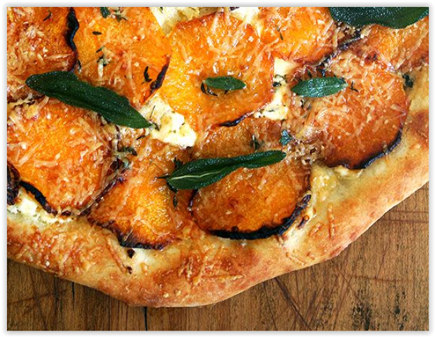 80. Pizza con calabaza