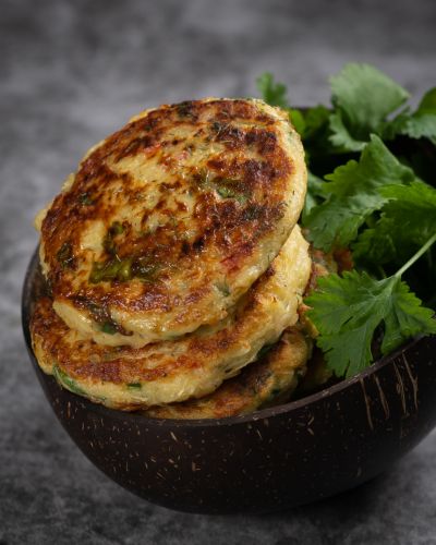 Fritters o tortitas saladas de maíz