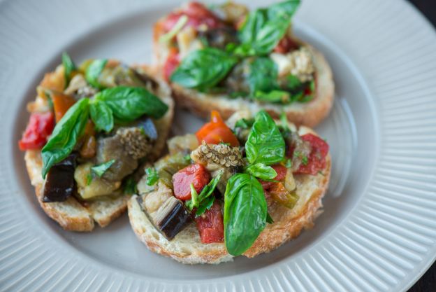 Tostadas de berenjena