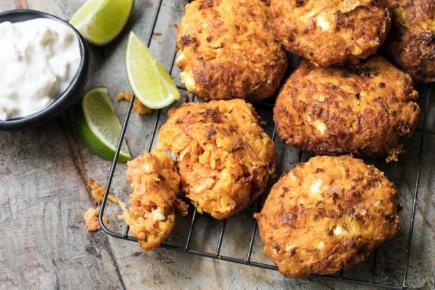 Tortitas de salmón con aguacate