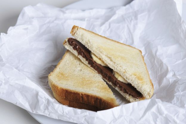 Sándwich de nocilla con plátano