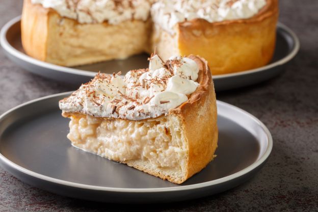 Tarta de arroz con leche