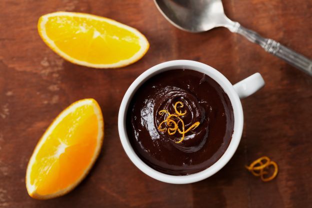 Mousse de chocolate con naranja