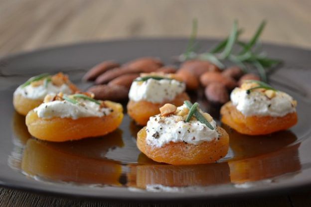 canapés de albaricoque