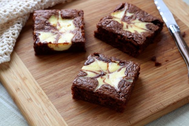 Brownie marmolado estilo cheesecake