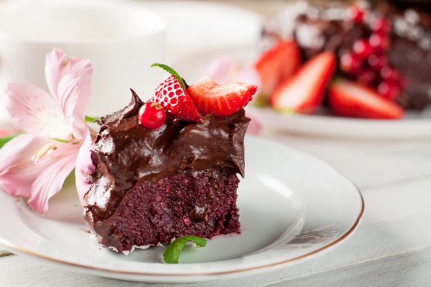 Tarta mousse de chocolate con frambuesas