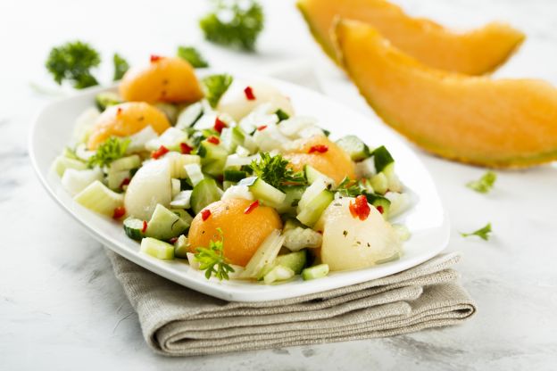 Ensalada de melón y litchi