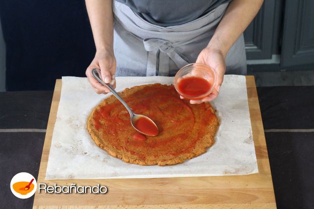 Preparación de la pizza