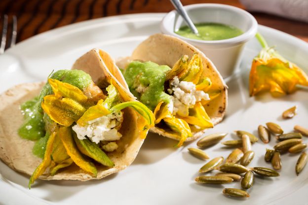 tacos de flor de calabaza