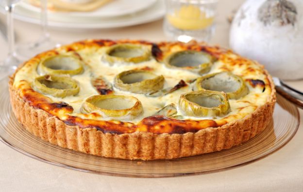 Quiche de alcachofa