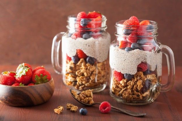 Granola con fruta