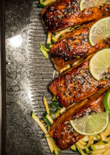 Roulade de pescado con calabacín