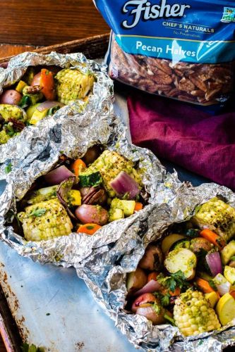 Verduras al horno con pesto