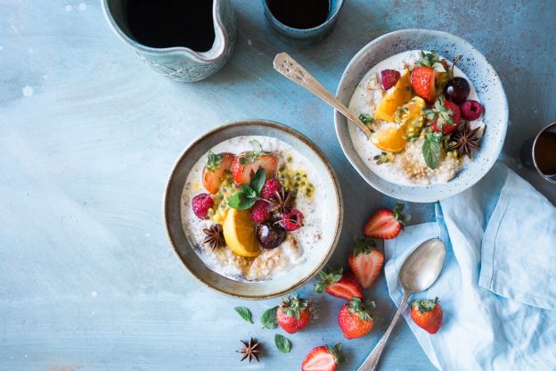 Avena rápida con fruta