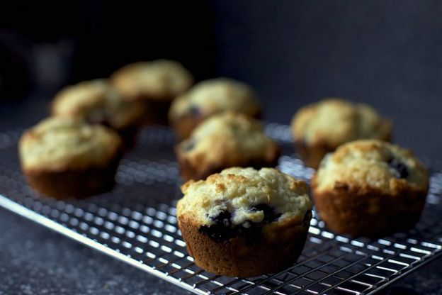 Muffins de mora azul