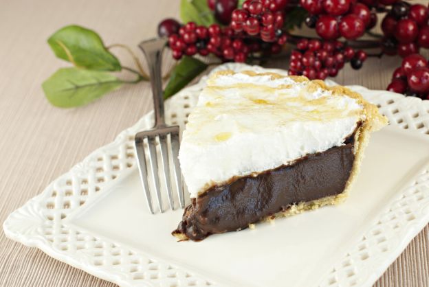 Pie de chocolate y crema