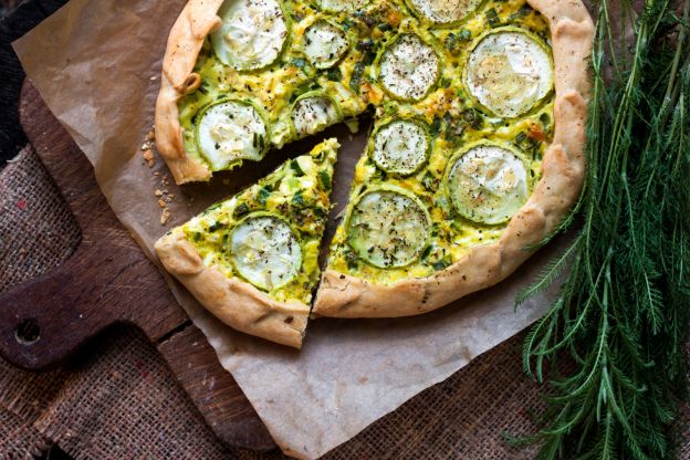 Tarta de calabacín al pesto