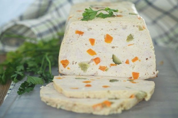 Terrine de verduras y pollo