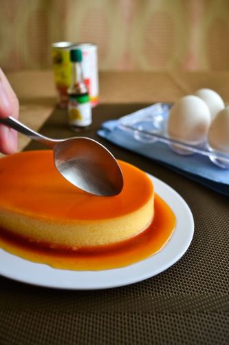 flan en el microondas