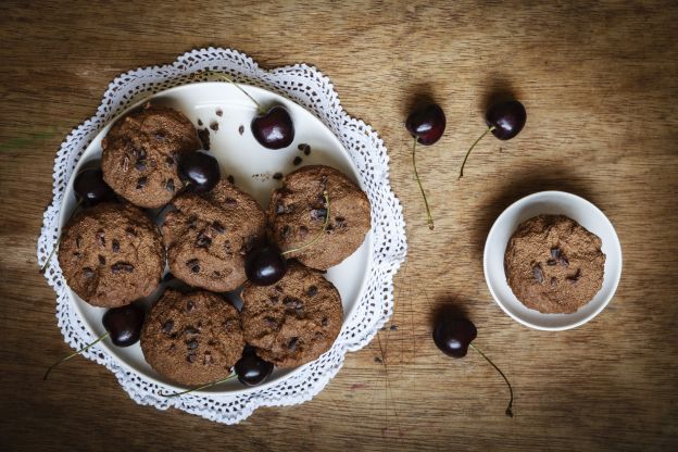 Muffins de chocolate y cereza