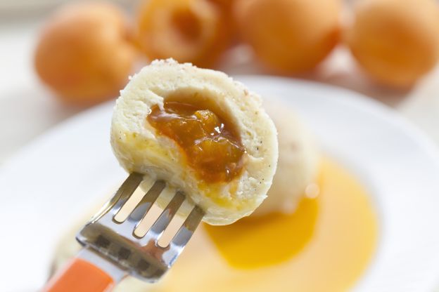 Dumplings de melocotón