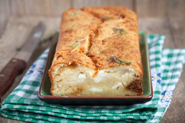 Cake salada de queso de cabra